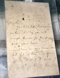 Recently explored an abandoned bungalow on a trip to the south of England Didnt look like much from the outside but the inside was packed full of treasures This is a letter from inside dated  the oldest letter Ive ever found on an explore More info in com