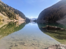 Reflection at Lake Agnes Alberta   x