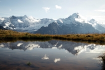 Reflection of the Alps in First Switzerland  jennycaywood