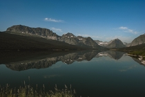Reflections of Lake Sherburne Montana 