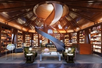 Rendering of the Penthouse Library in Woolworth Tower NY
