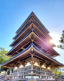 Replica of th century Goju-no-to pagoda in the Japanese Pavillion at Epcot