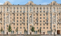 Residential building in Moscow in the style of Stalinist architecture Russia 