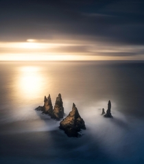 Reynisdrangar sea stacks Iceland 