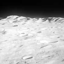 Rim mountains of the South Pole-Aitken basin on the far side of the Moon taken by Apollo 