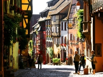 Riquewihr France - home of dessert wine and magnificent half timbered houses