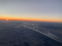 River Elbe out of Hamburg at Sunrise 