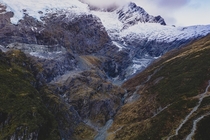 Rob Roy Glacier on the South Island of New Zealand 