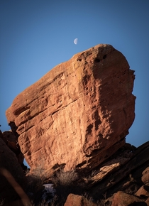 Rock Under the Moon Red Rocks Colorado 