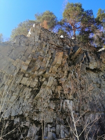 Rock wall most likely caused by icewater in Norway 