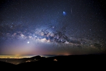 Rocket Meteor and Milky Way over Thailand 