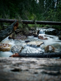 Rolling waters are Sundance Canyon Banff Canada 
