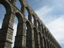 Roman aqueduct Segovia Spain 