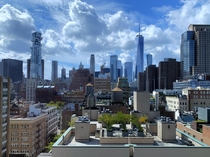 Rooftop view of downtown Manhattan