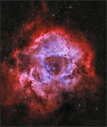 Rosette Nebula aka Skull in narrowband