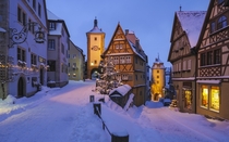 Rothenburg after snow fall 