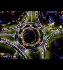 Roundabout in Zagreb Croatia