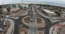 Roundabout with Light Rail