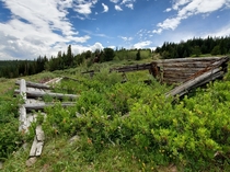 Ruins of a structure from an abandoned mining town outside Nederland CO