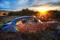Rusty car in Argentina 