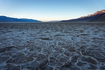 Salt flats at Badwater Basin in Death Valley California 
