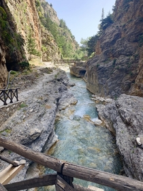 Samari Gorge in Crete Greece  