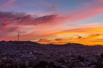 San Francisco sunset burn