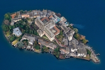 San Giulio Village Island in Italy