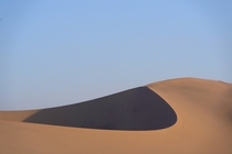 Sand dune close-up in the Ica desert Peru 