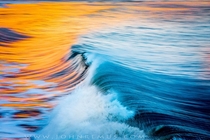 Santa Cruz surf at sunset California 