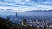 Santiago Chile at the foot of the Andes 