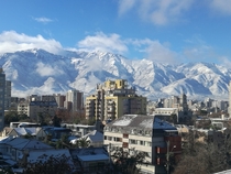 Santiago de Chile after an unusual snowfall