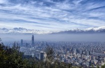 Santiago skyline and mountains 