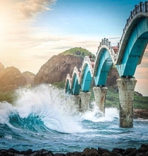 Sanxiantai Dragon Bridge in Taitung Taiwan