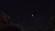 Saturn left and Jupiter right captured by Samsung S