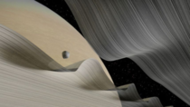 Saturns moon Daphnis is only five miles in diameter but its orbit can still make some waves this visualization illustrates how this interaction might look
