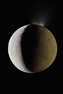Saturns Moon Enceladus Vents Into Space  NASAJPL Caltech Michael Benson Kinetikon Pictures
