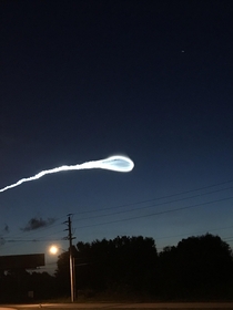 Saw this in the sky I assumed it was a meteor but it was moving very slow Sorry about the quality I pulled over to take a picture while I was driving 