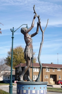 Sculpture of an Indian Maiden Joliet Illinois 