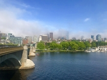 Sea fog rolling into Boston