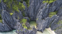 Secret Lagoon as seen from above El Nido Philippines 