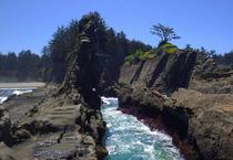 Sedimentary Rock On End Oregon 