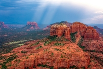 Sedona helicopter tour directly after some rain Well worth it 