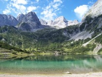 Seebensee - a lake in Austrian Alps 