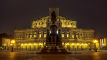 Semperopera Dresden Germany  at Night