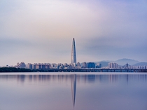 Seoul skyline with Lotte Tower in the middle
