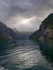 Seven Sisters Waterfall Geirangerfjord Norway  x
