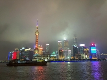 Shanghai on a cold wet night 