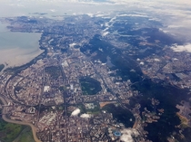 Shenzhen China from an airplane sorry for potato quality taken from cell phone   x 