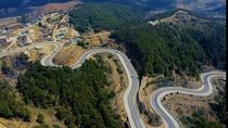 Shillong-Nongostin national highway in Mehgalaya state of India